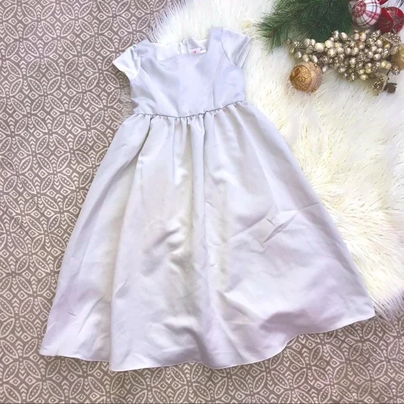 David's Bridal | Dresses | Davids Bridal Girls Silver Platinum Bridesmaid  Flower Girl Occasion Dress 6 | Poshmark